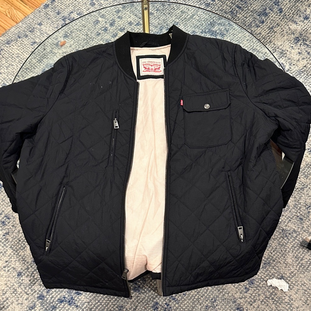 Levi's Black Quilted Bomber Jacket